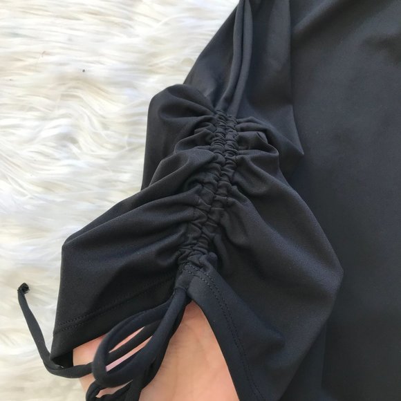 NWOT - HALARA Lace Up Back Ruched Sides Bodycon Active Dress Built-In Bra - M - Picture 5 of 11